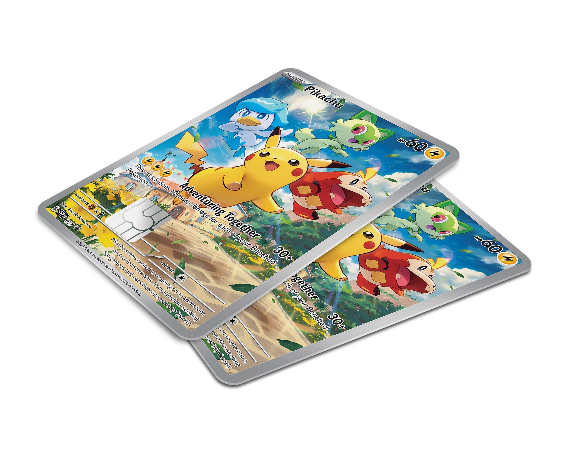 Anime Town Creations Credit Card Pikachu & Friends Pokemon Card Window Skins - Anime Pokemon Credit Card Skin