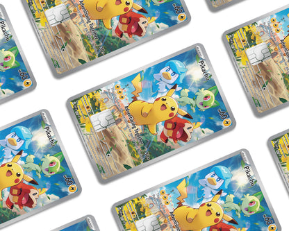 Anime Town Creations Credit Card Pikachu & Friends Pokemon Card Window Skins - Anime Pokemon Credit Card Skin