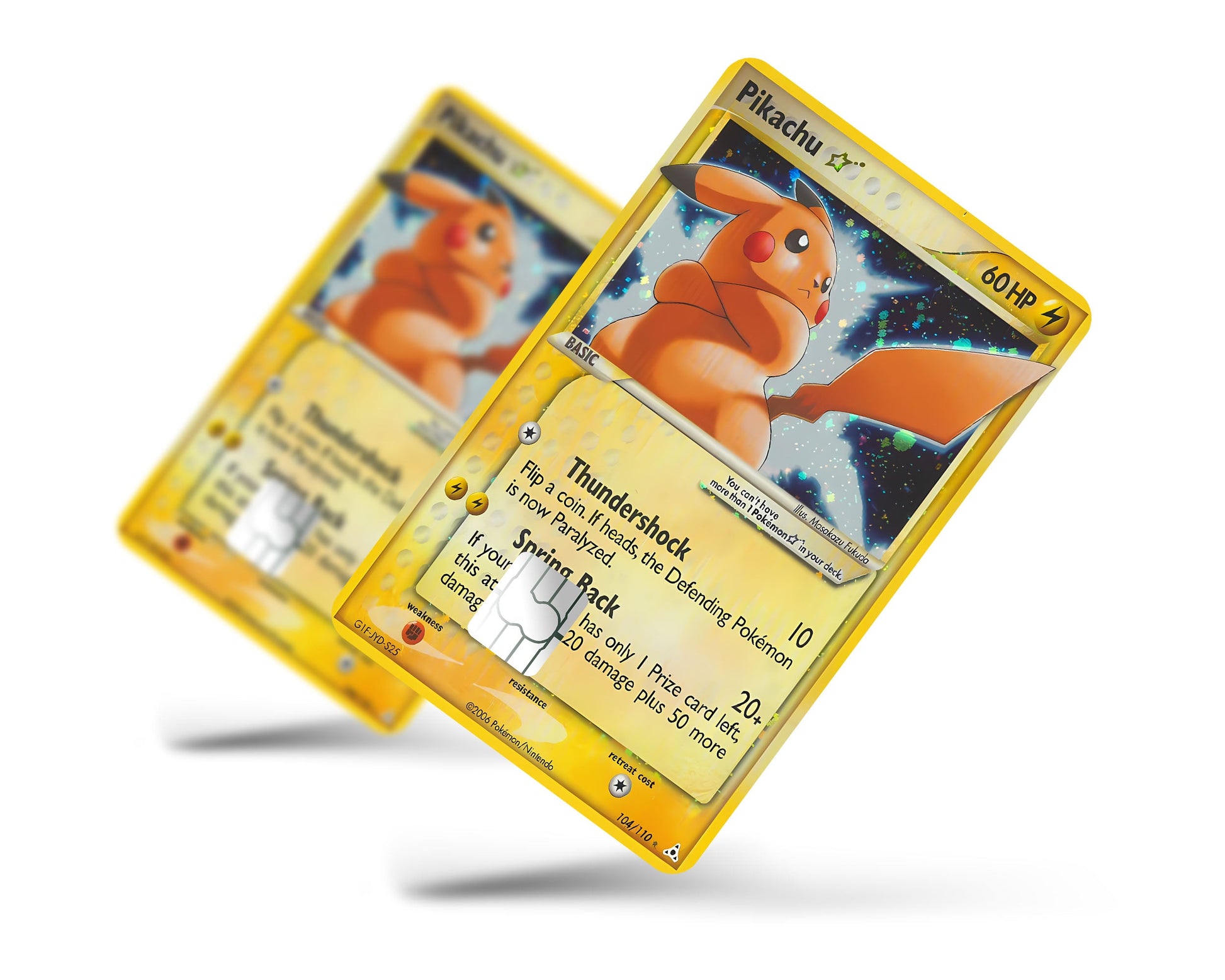 Anime Town Creations Credit Card Pikachu Star Pokemon Card Full Skins - Anime Pokemon Credit Card Skin