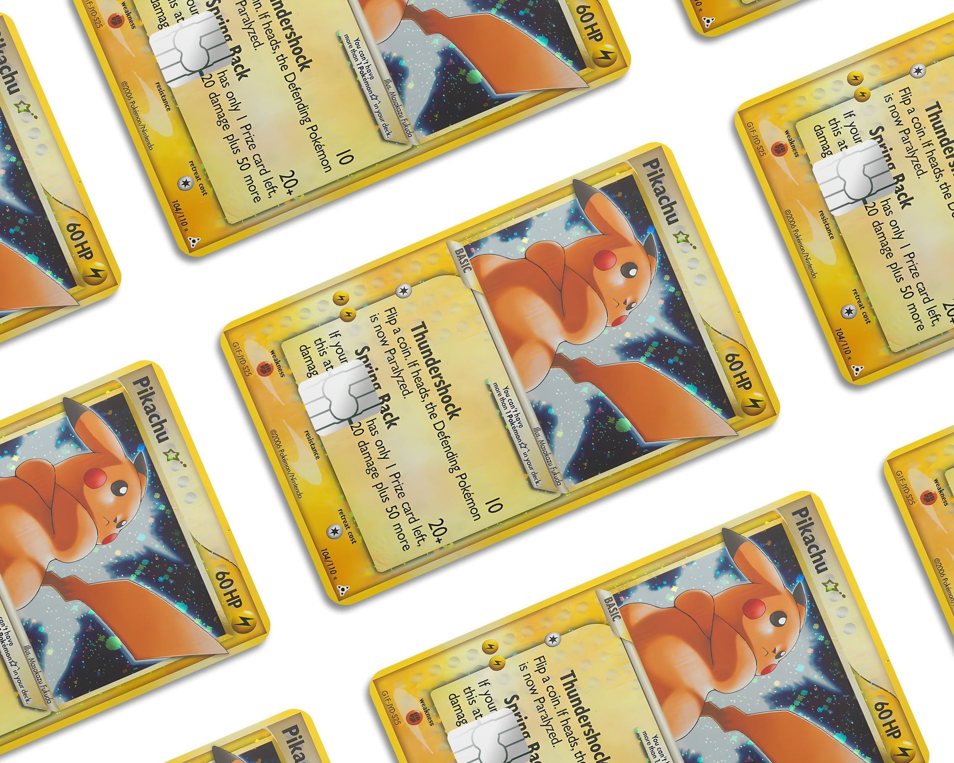 Anime Town Creations Credit Card Pikachu Star Pokemon Card Window Skins - Anime Pokemon Credit Card Skin