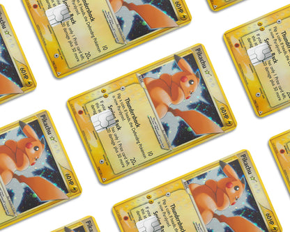 Anime Town Creations Credit Card Pikachu Star Pokemon Card Window Skins - Anime Pokemon Credit Card Skin