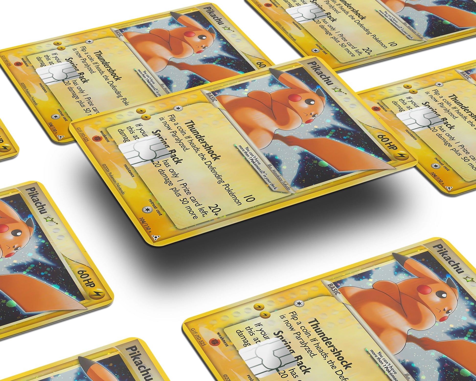 Anime Town Creations Credit Card Pikachu Star Pokemon Card Window Skins - Anime Pokemon Credit Card Skin