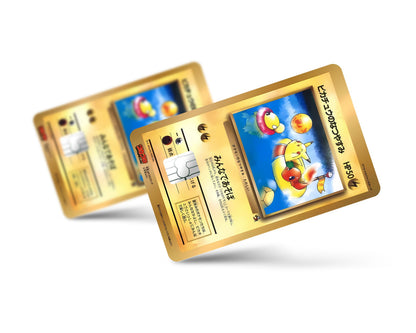 Anime Town Creations Credit Card Pikachu Summer Vacation JP Pokemon Card Full Skins - Anime Pokemon Credit Card Skin