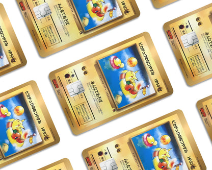 Anime Town Creations Credit Card Pikachu Summer Vacation JP Pokemon Card Window Skins - Anime Pokemon Credit Card Skin