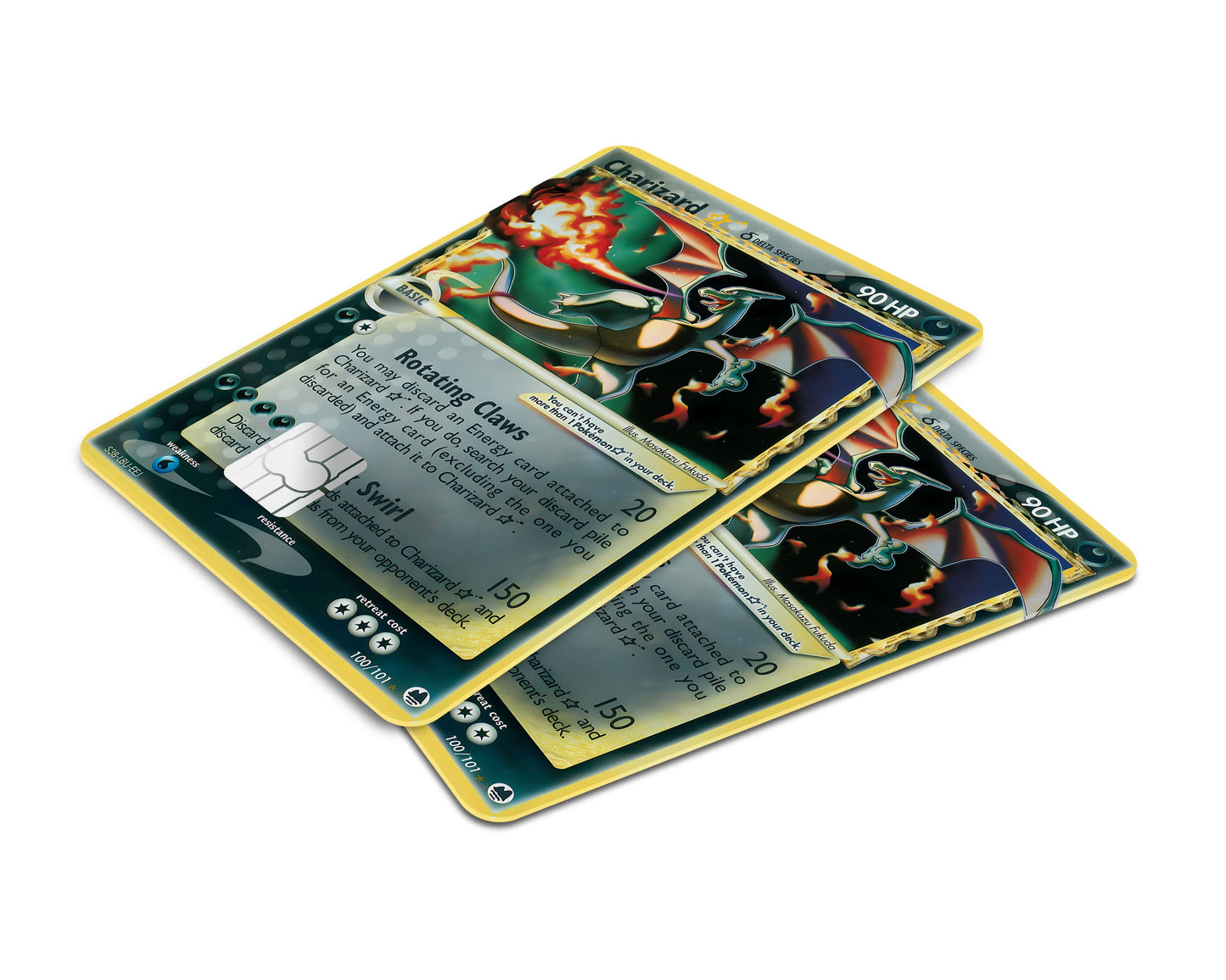 Anime Town Creations Credit Card Promo Charizard Star Pokemon Card Window Skins - Anime Pokemon Credit Card Skin
