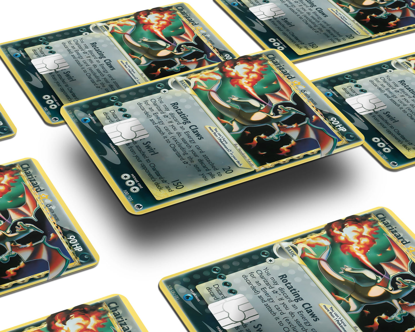 Anime Town Creations Credit Card Promo Charizard Star Pokemon Card Window Skins - Anime Pokemon Credit Card Skin