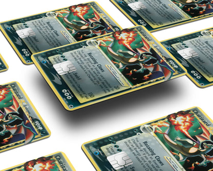 Anime Town Creations Credit Card Promo Charizard Star Pokemon Card Window Skins - Anime Pokemon Credit Card Skin