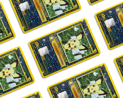 Anime Town Creations Credit Card Promo Pichu Star Pokemon Card Window Skins - Anime Pokemon Credit Card Skin