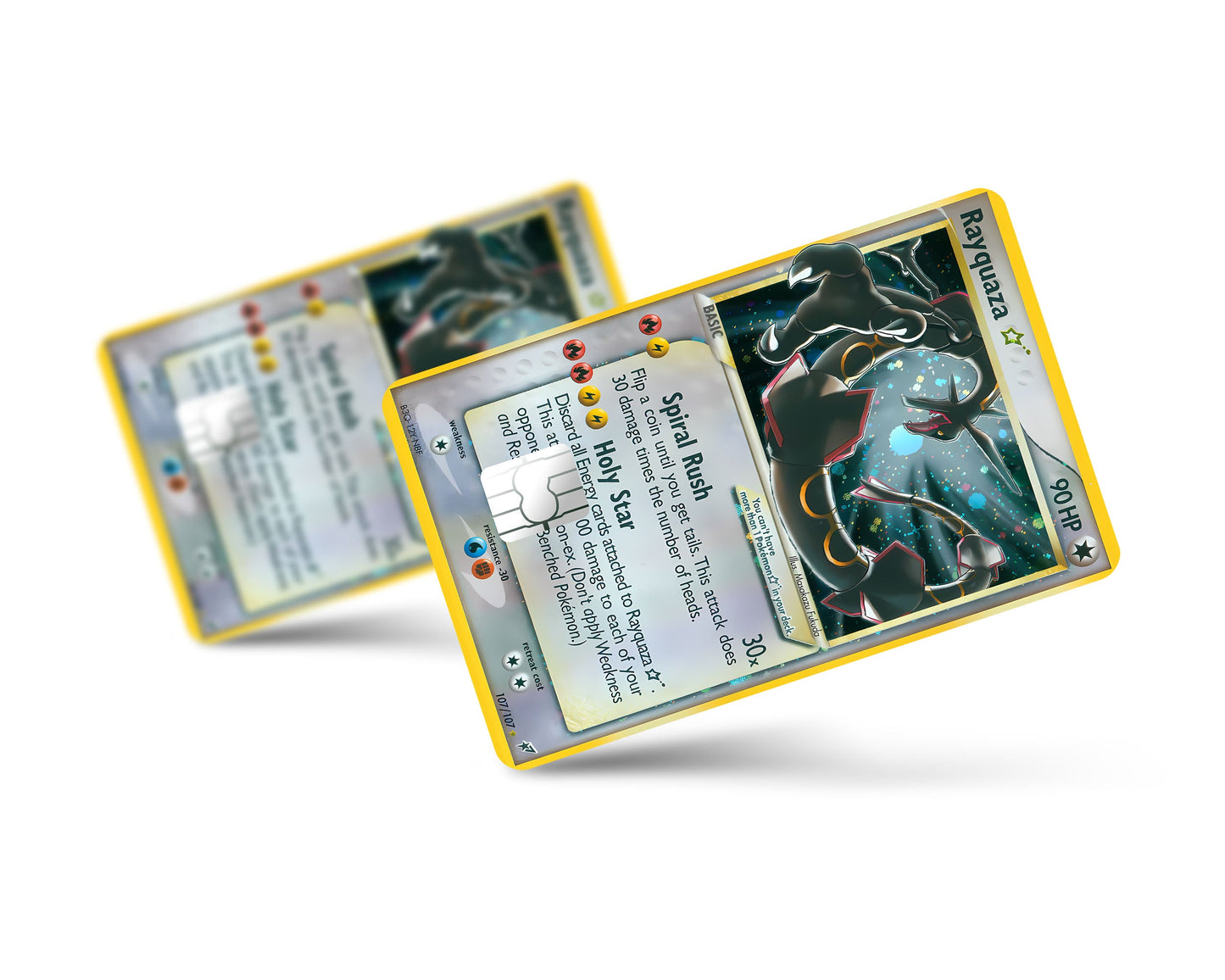 Anime Town Creations Credit Card Promo Rayquaza Star Pokemon Card Full Skins - Anime Pokemon Credit Card Skin