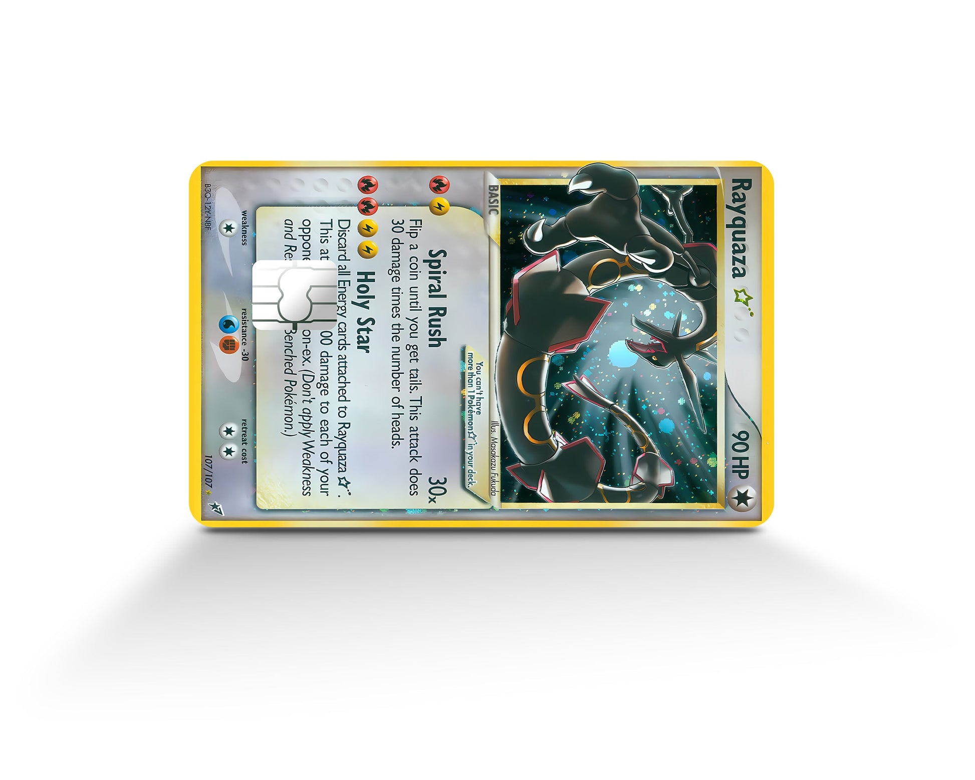Anime Town Creations Credit Card Promo Rayquaza Star Pokemon Card Full Skins - Anime Pokemon Credit Card Skin