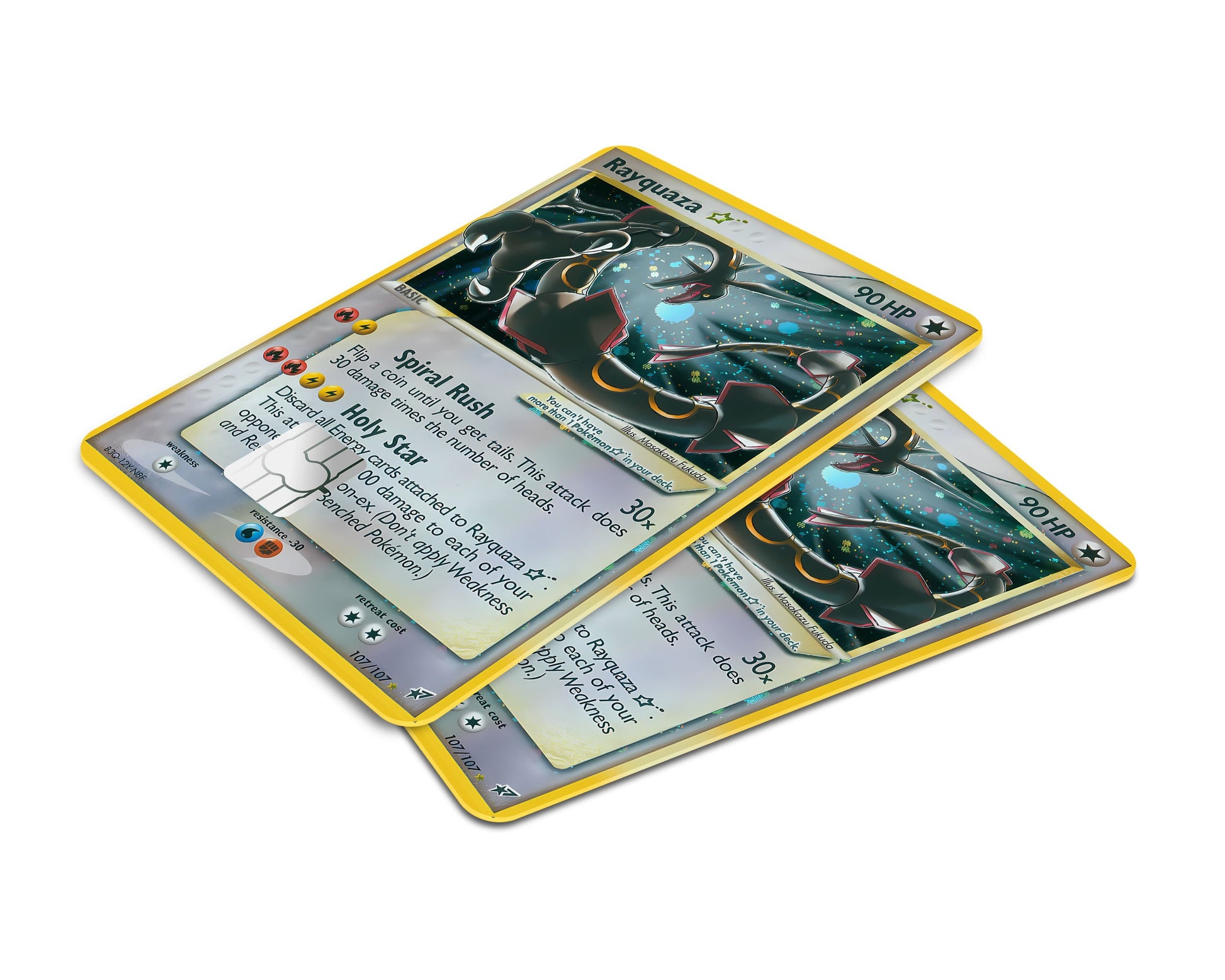 Anime Town Creations Credit Card Promo Rayquaza Star Pokemon Card Window Skins - Anime Pokemon Credit Card Skin