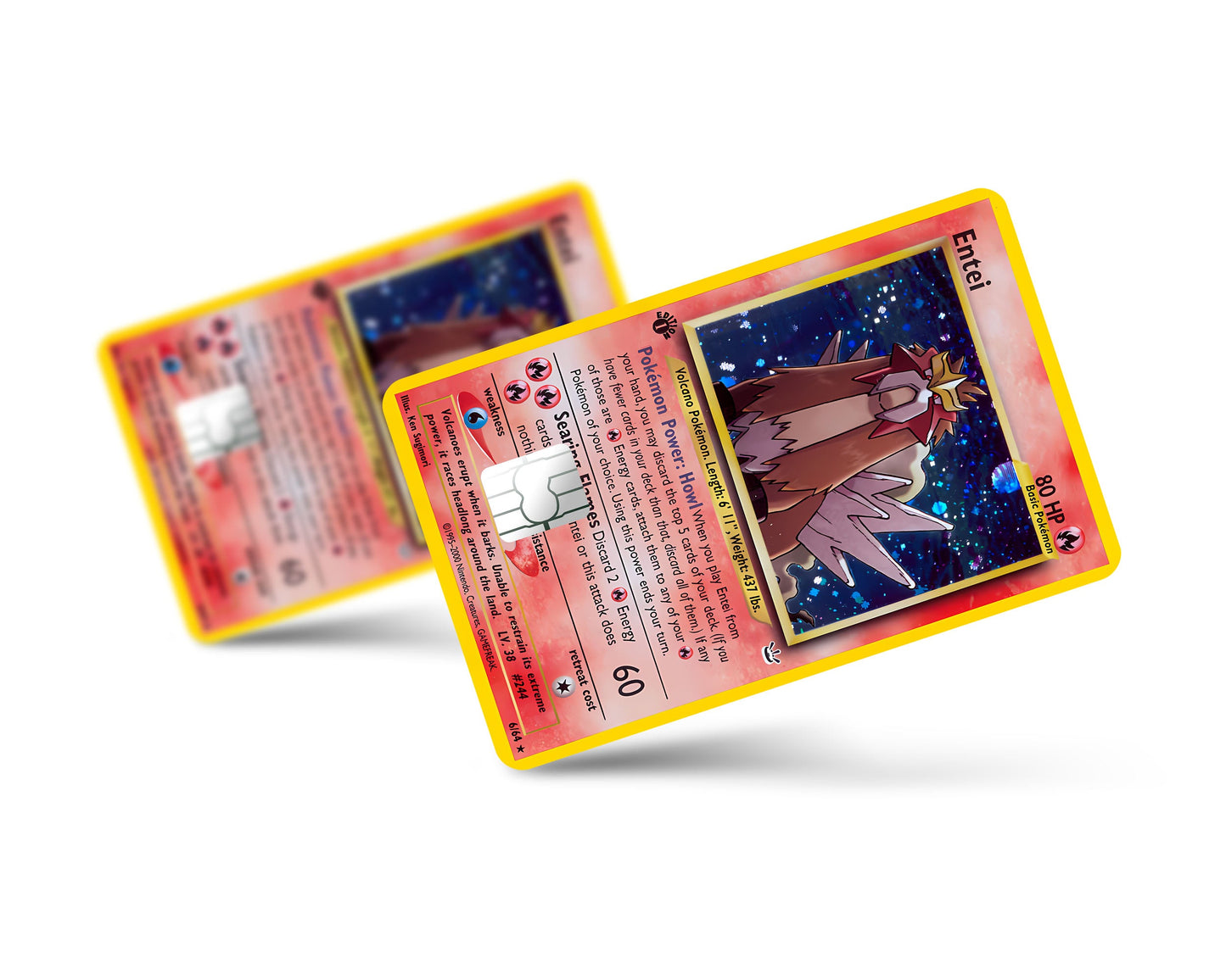 Anime Town Creations Credit Card Rare Entei Pokemon Card Full Skins - Anime Pokemon Credit Card Skin