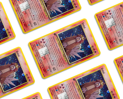 Anime Town Creations Credit Card Rare Entei Pokemon Card Window Skins - Anime Pokemon Credit Card Skin