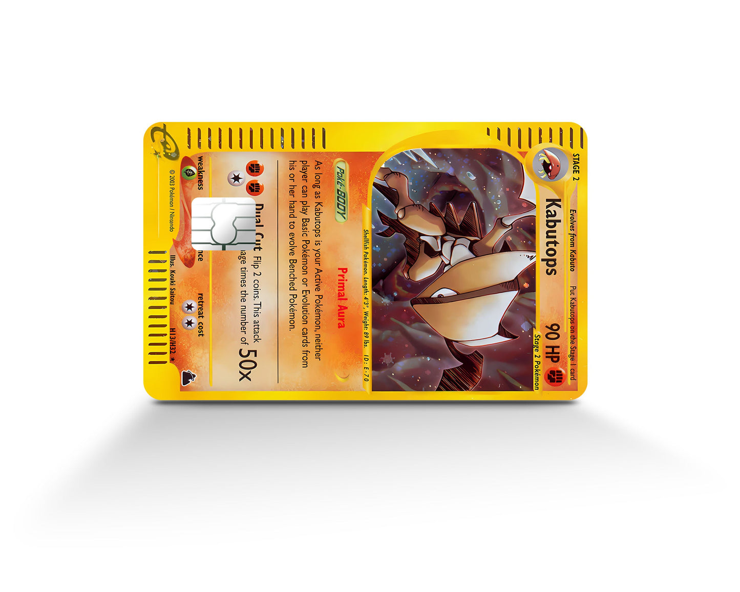Anime Town Creations Credit Card Rare Kabutops Pokemon Card Full Skins - Anime Pokemon Credit Card Skin