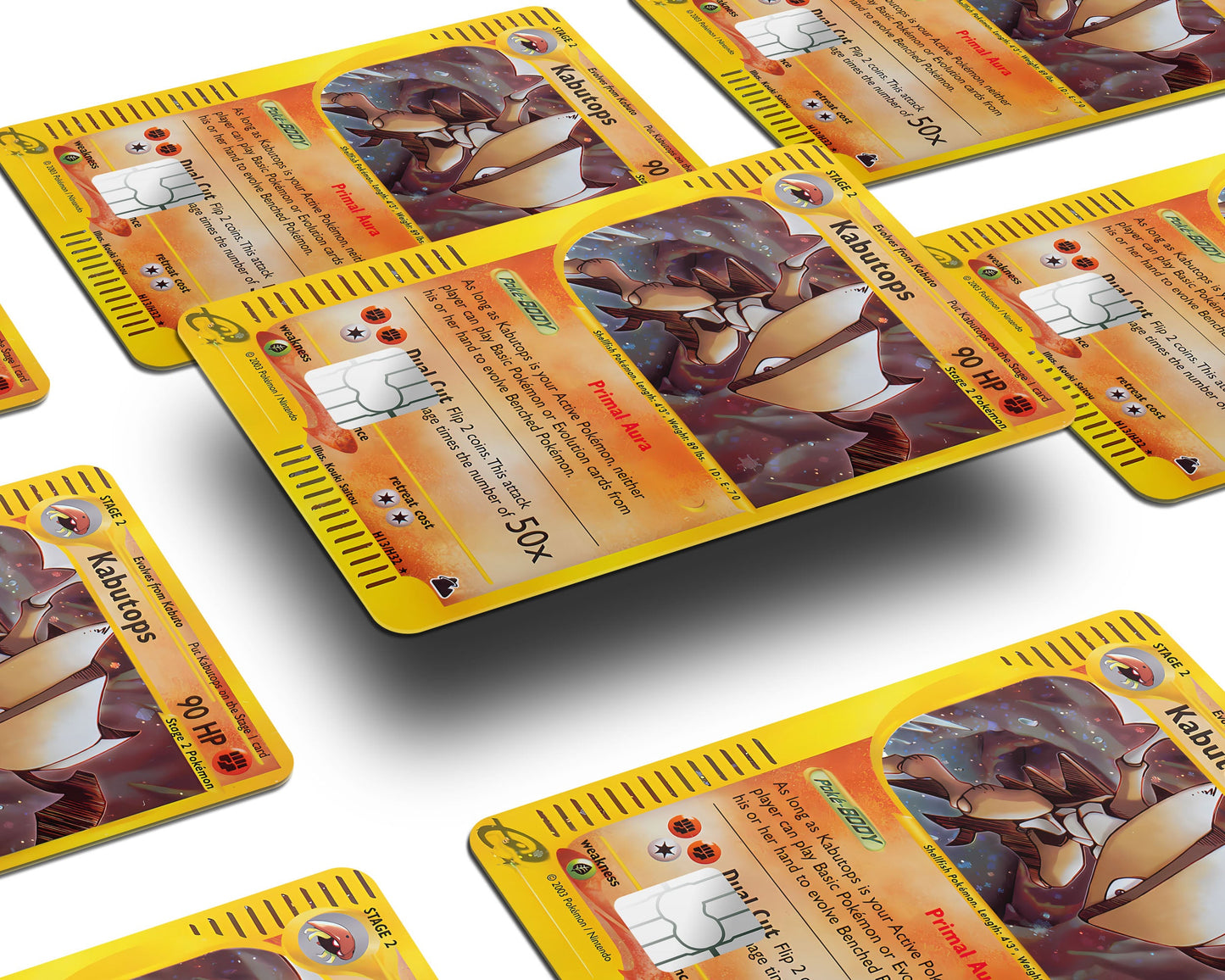 Anime Town Creations Credit Card Rare Kabutops Pokemon Card Window Skins - Anime Pokemon Credit Card Skin
