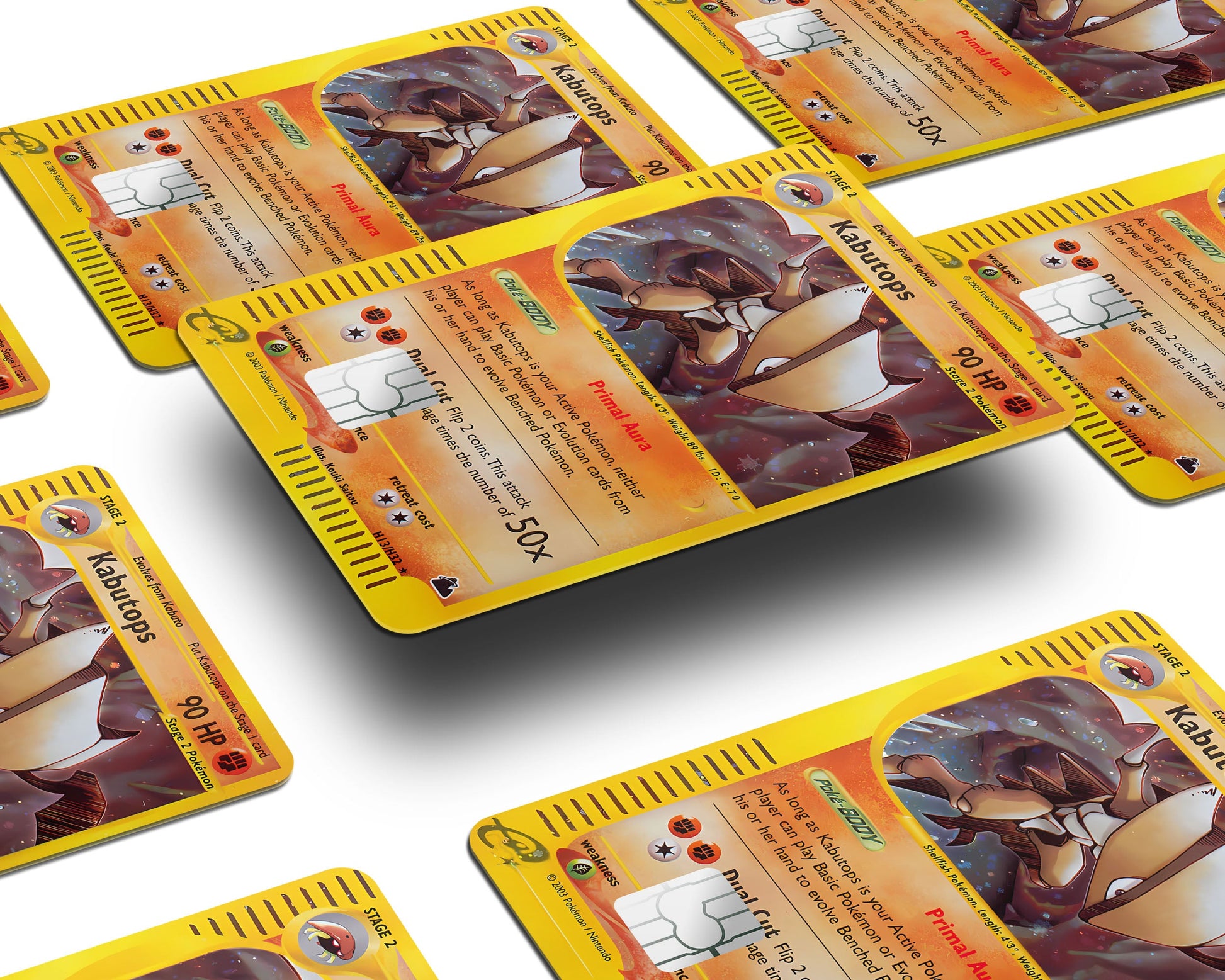 Anime Town Creations Credit Card Rare Kabutops Pokemon Card Window Skins - Anime Pokemon Credit Card Skin
