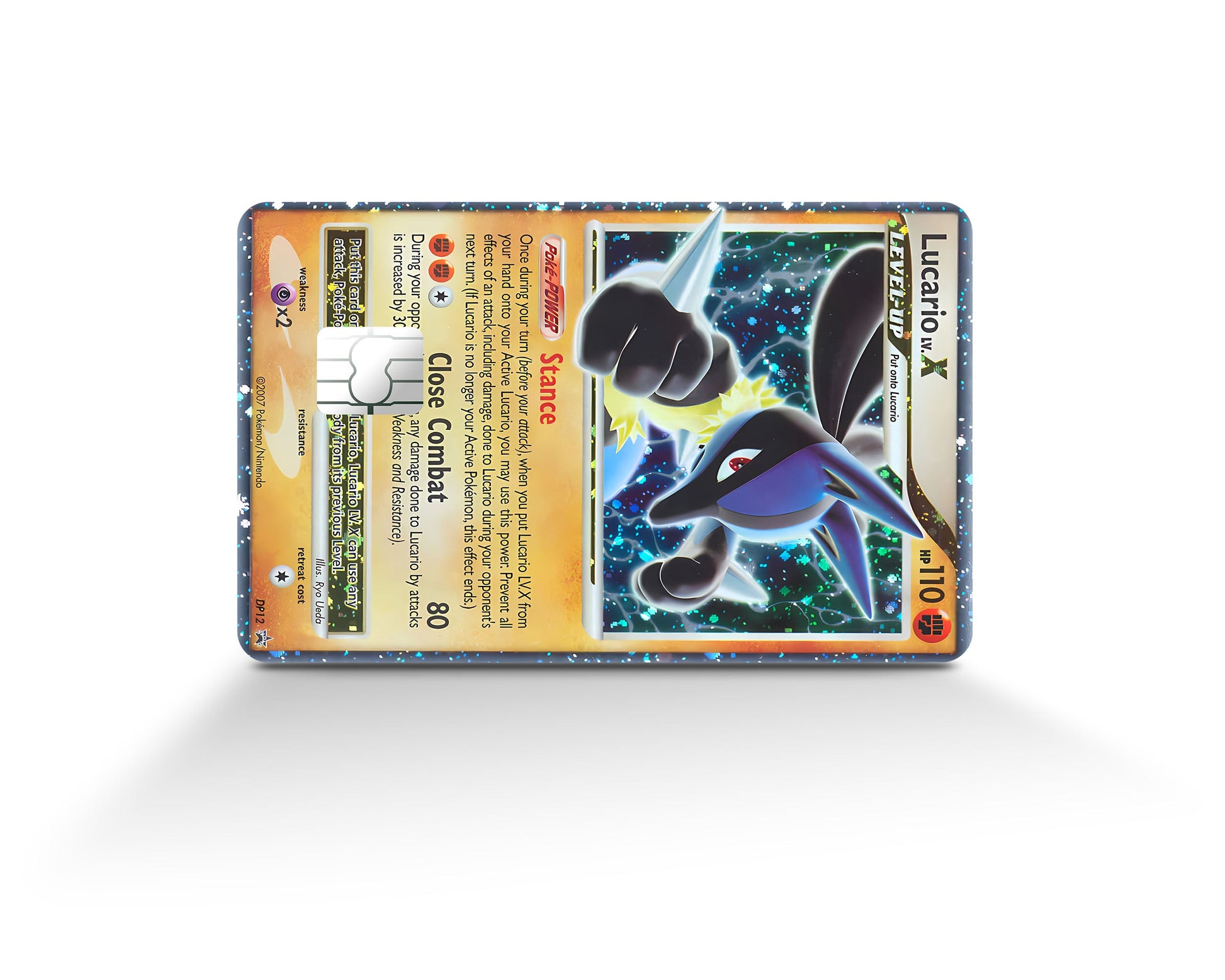 Anime Town Creations Credit Card Rare Lucario Pokemon Card Full Skins - Anime Pokemon Credit Card Skin