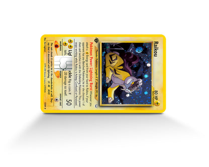 Anime Town Creations Credit Card Rare Raikou Pokemon Card Full Skins - Anime Pokemon Credit Card Skin