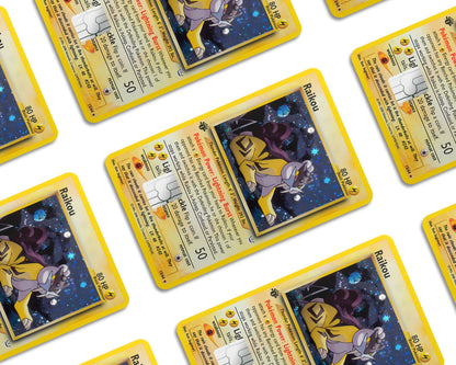 Anime Town Creations Credit Card Rare Raikou Pokemon Card Window Skins - Anime Pokemon Credit Card Skin