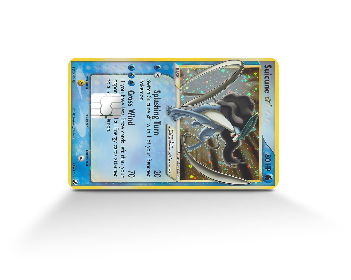 Anime Town Creations Credit Card Rare Suicune Pokemon Card Full Skins - Anime Pokemon Credit Card Skin