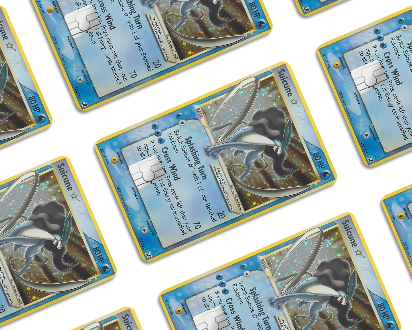 Anime Town Creations Credit Card Rare Suicune Pokemon Card Window Skins - Anime Pokemon Credit Card Skin