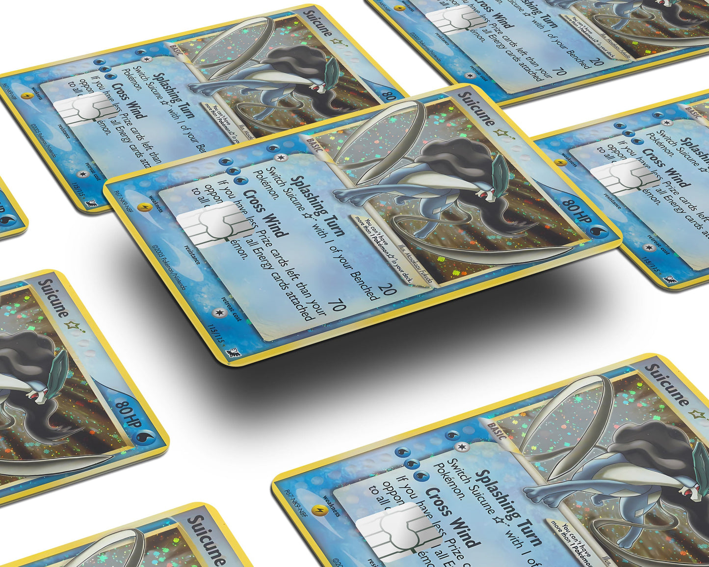 Anime Town Creations Credit Card Rare Suicune Pokemon Card Window Skins - Anime Pokemon Credit Card Skin
