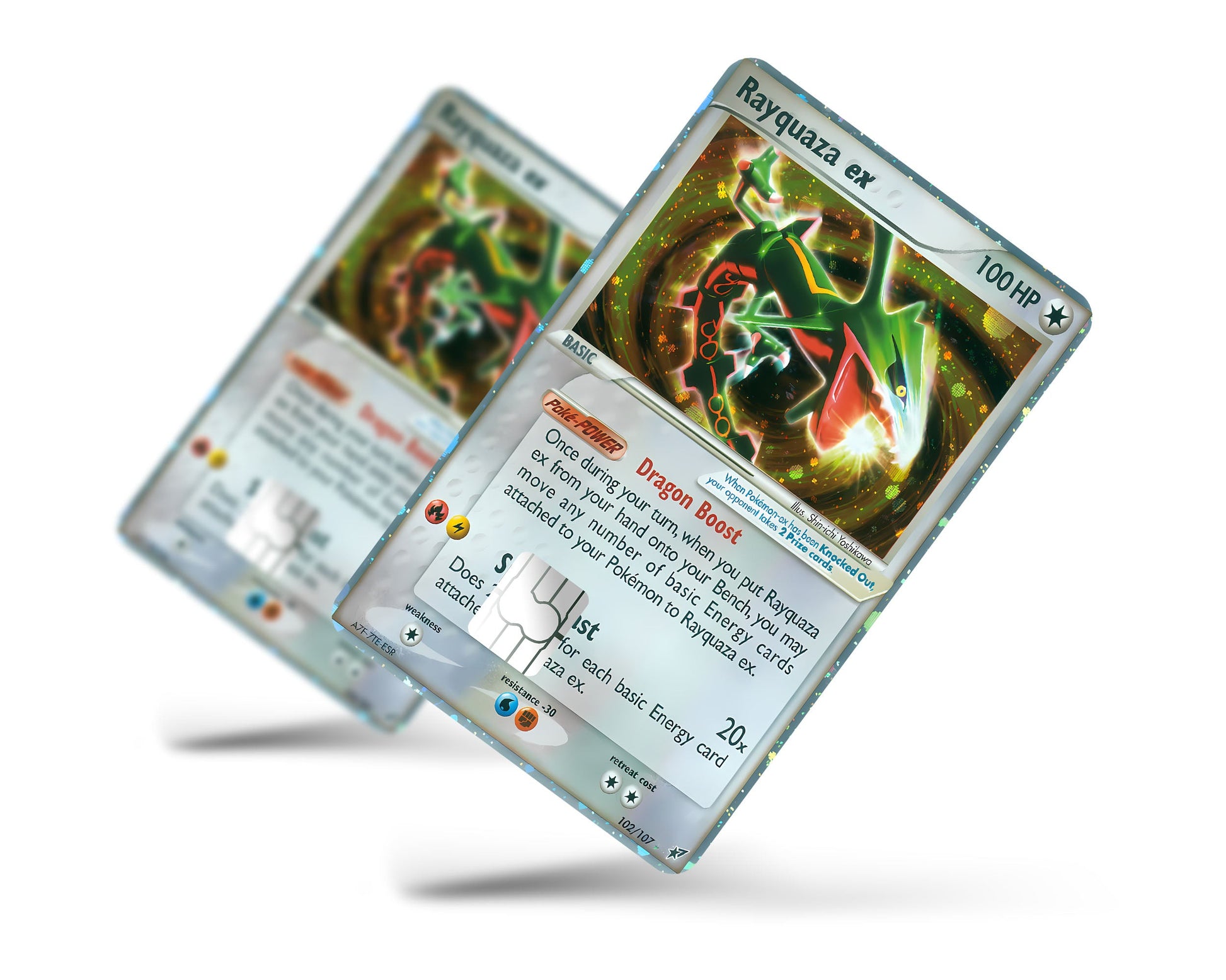 Anime Town Creations Credit Card Rare Rayquaza Pokemon Card Full Skins - Anime Pokemon Credit Card Skin