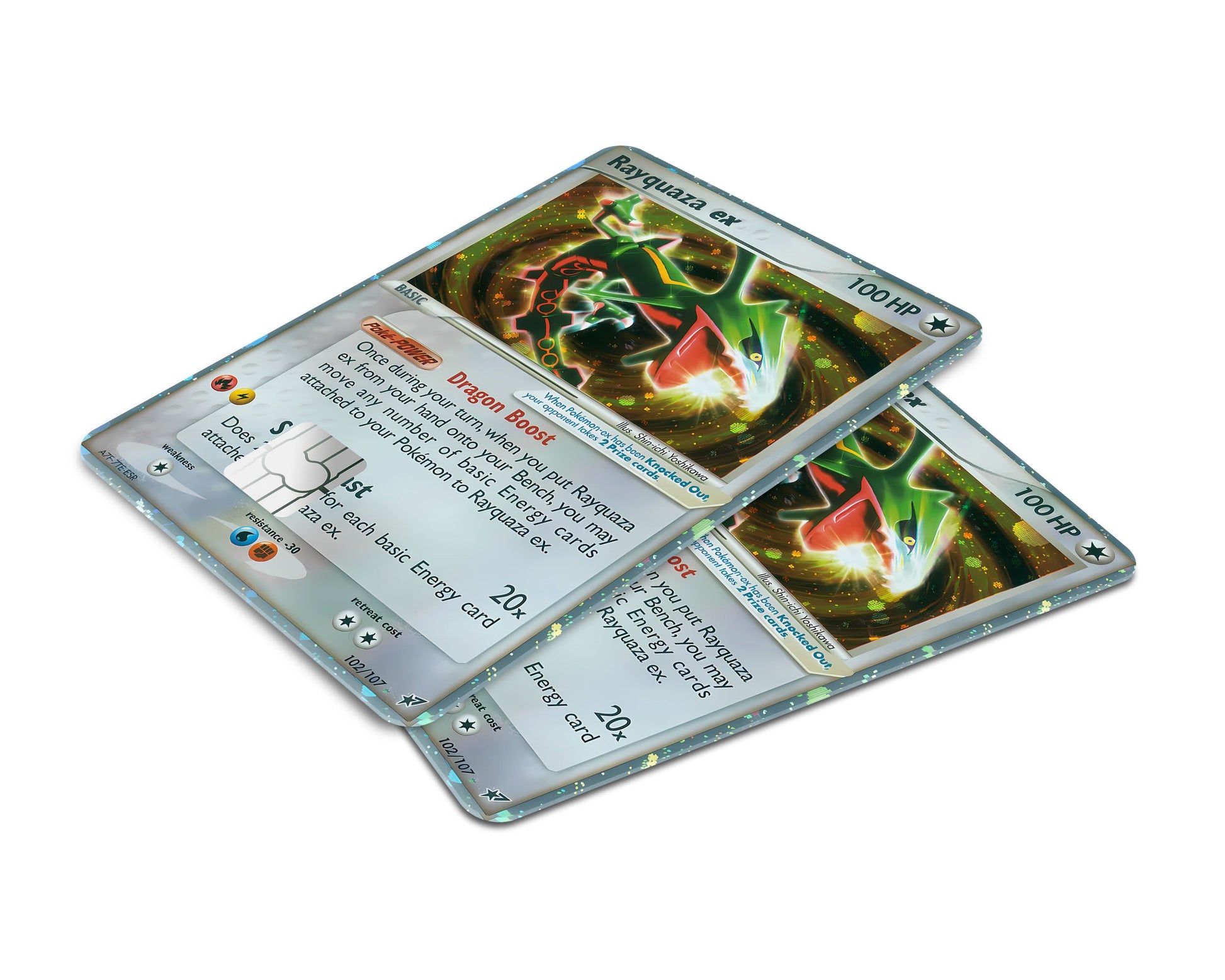 Anime Town Creations Credit Card Rare Rayquaza Pokemon Card Full Skins - Anime Pokemon Credit Card Skin