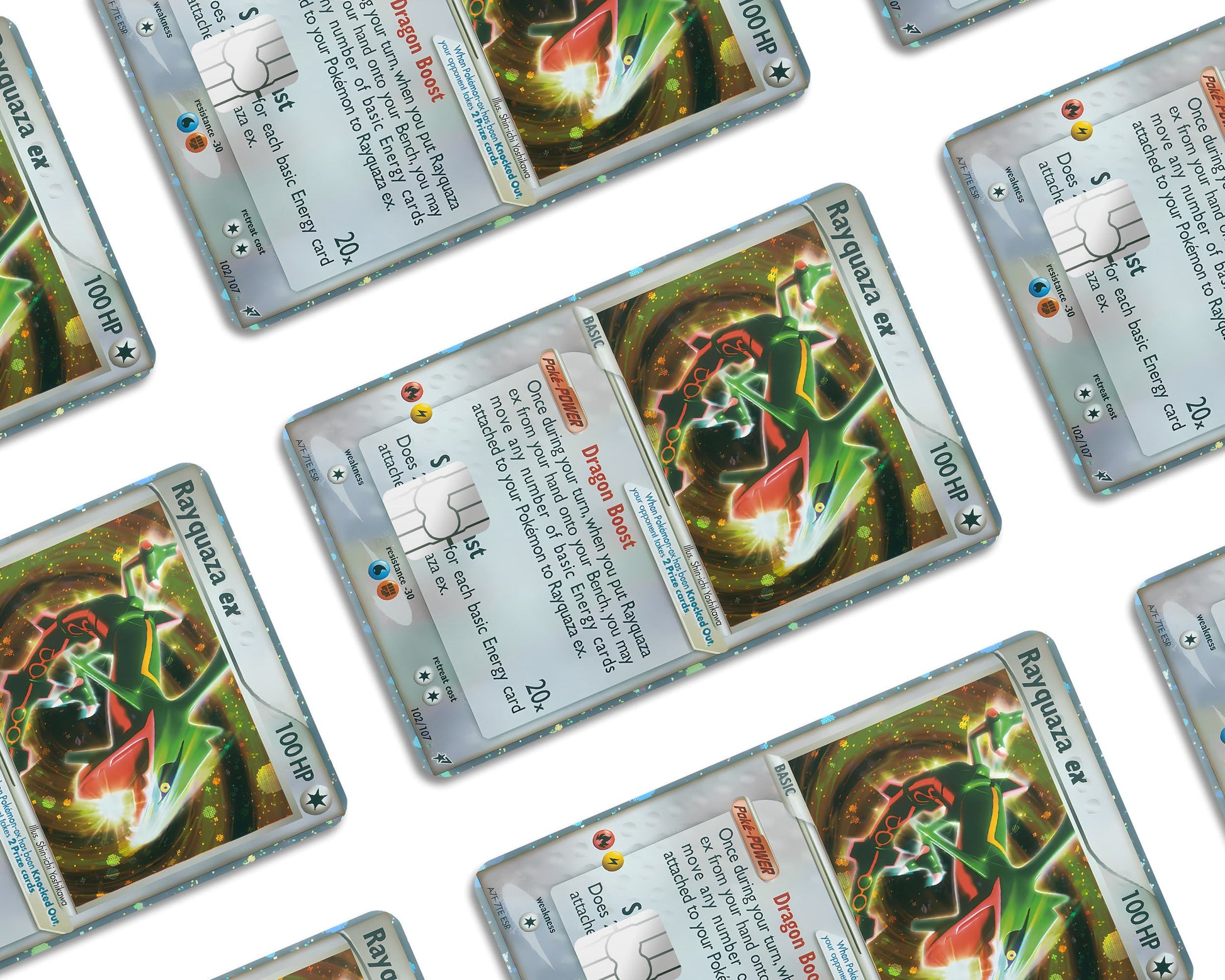 Anime Town Creations Credit Card Rare Rayquaza Pokemon Card Full Skins - Anime Pokemon Credit Card Skin