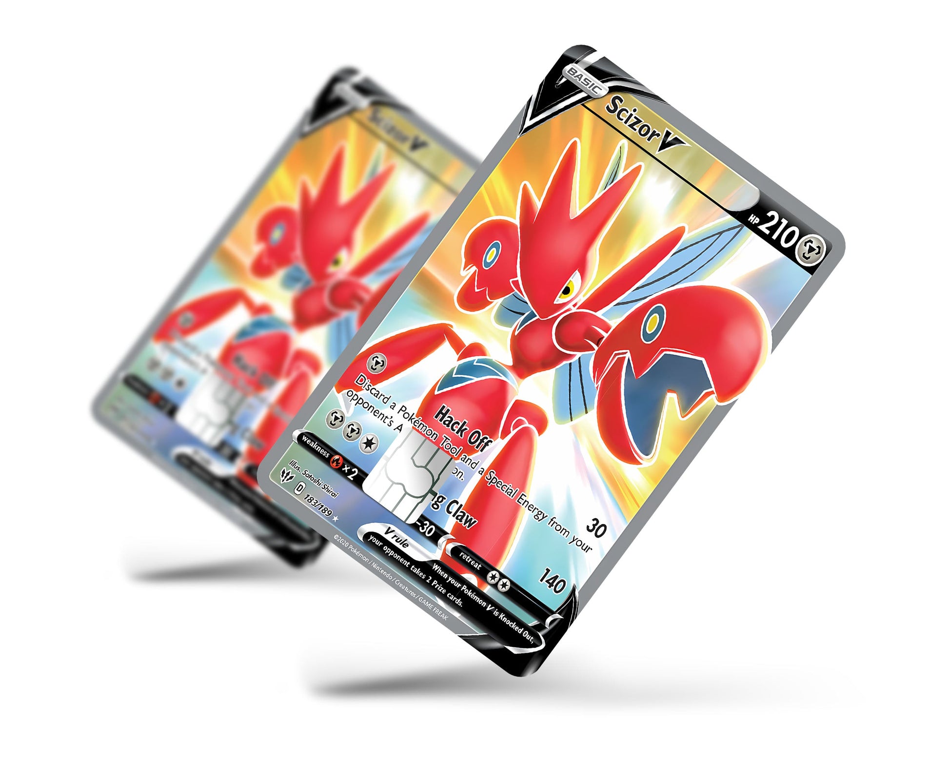 Anime Town Creations Credit Card Scizors Pokemon Card Full Skins - Anime Pokemon Credit Card Skin
