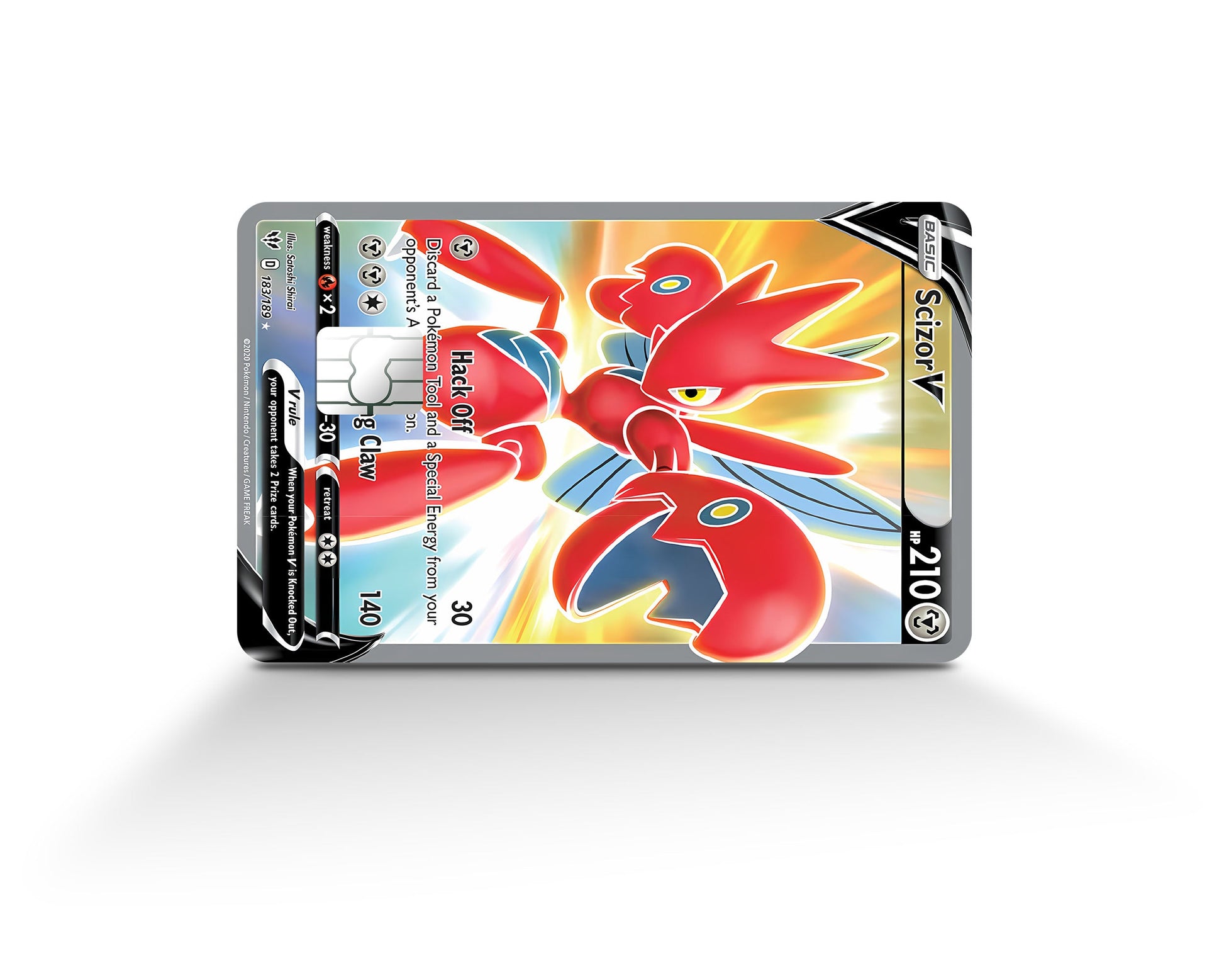 Anime Town Creations Credit Card Scizors Pokemon Card Full Skins - Anime Pokemon Credit Card Skin