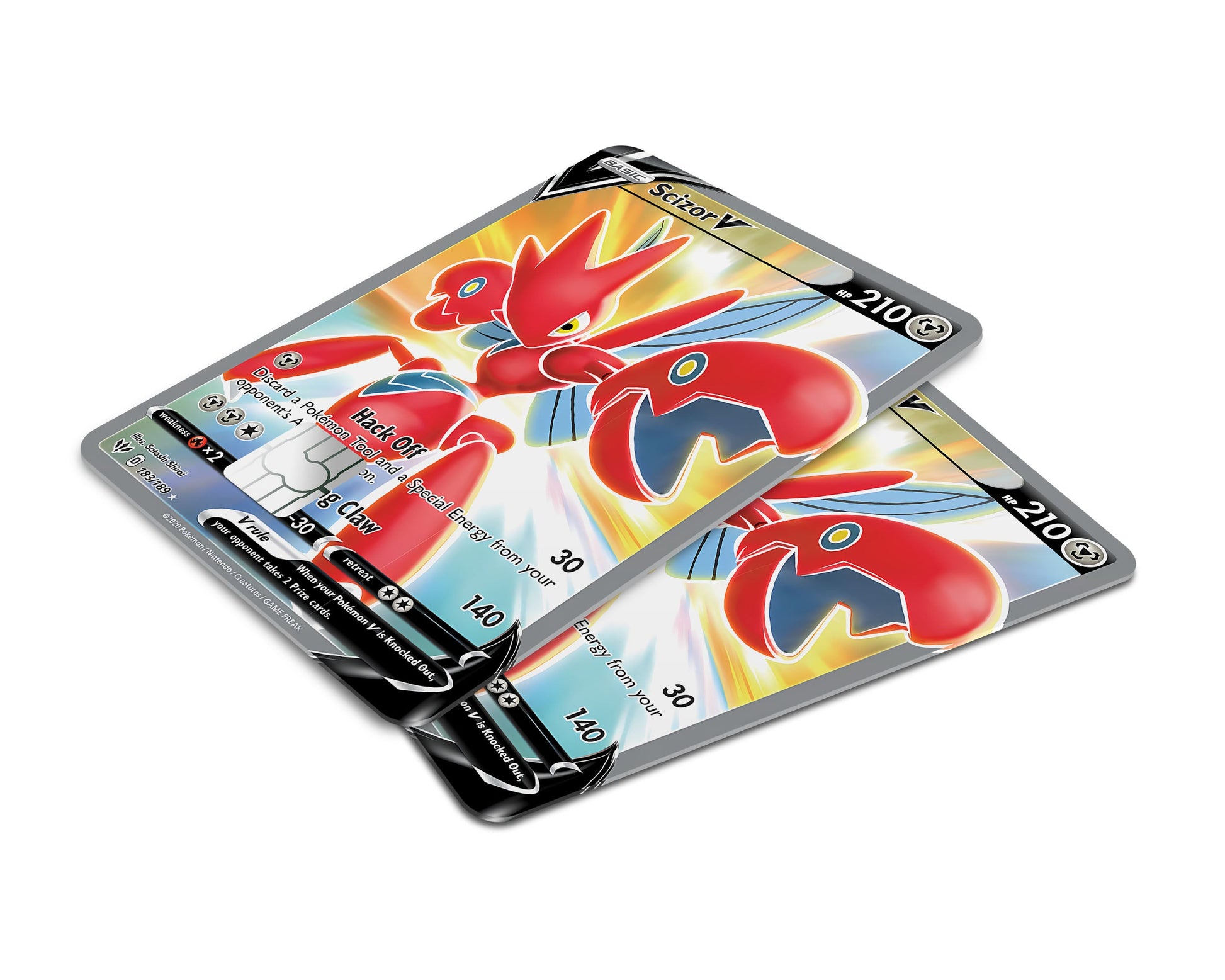 Anime Town Creations Credit Card Scizors Pokemon Card Window Skins - Anime Pokemon Credit Card Skin