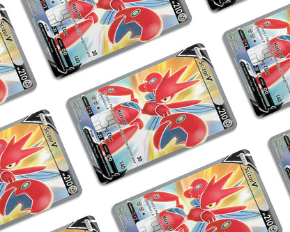 Anime Town Creations Credit Card Scizors Pokemon Card Window Skins - Anime Pokemon Credit Card Skin