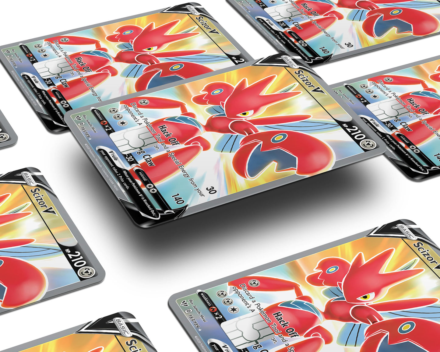 Anime Town Creations Credit Card Scizors Pokemon Card Window Skins - Anime Pokemon Credit Card Skin