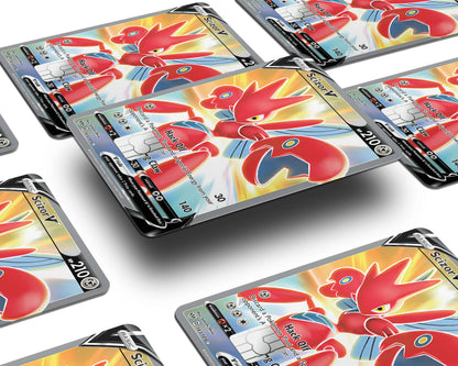 Anime Town Creations Credit Card Scizors Pokemon Card Window Skins - Anime Pokemon Credit Card Skin