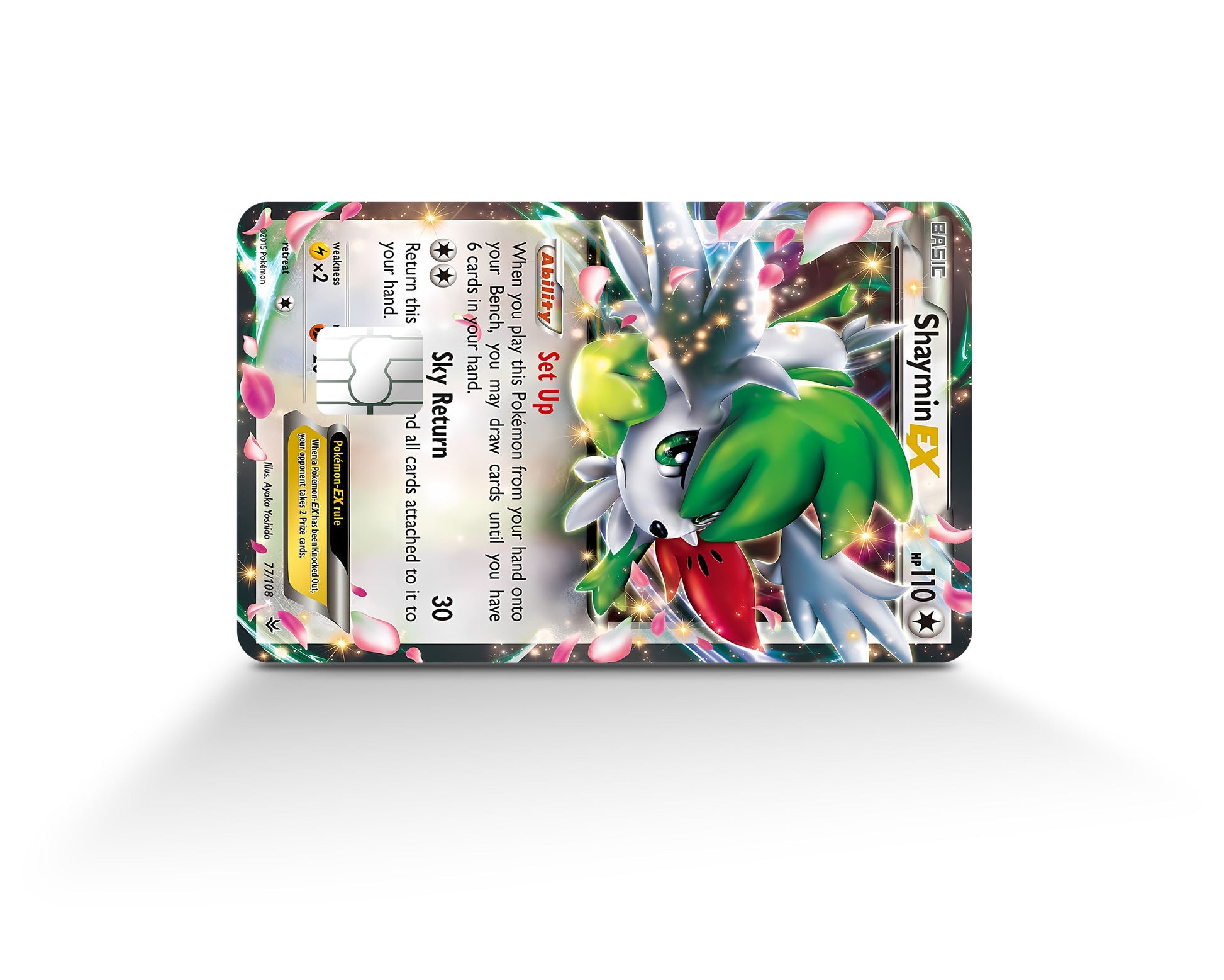 Anime Town Creations Credit Card Shaymin Pokemon Card Full Skins - Anime Pokemon Credit Card Skin