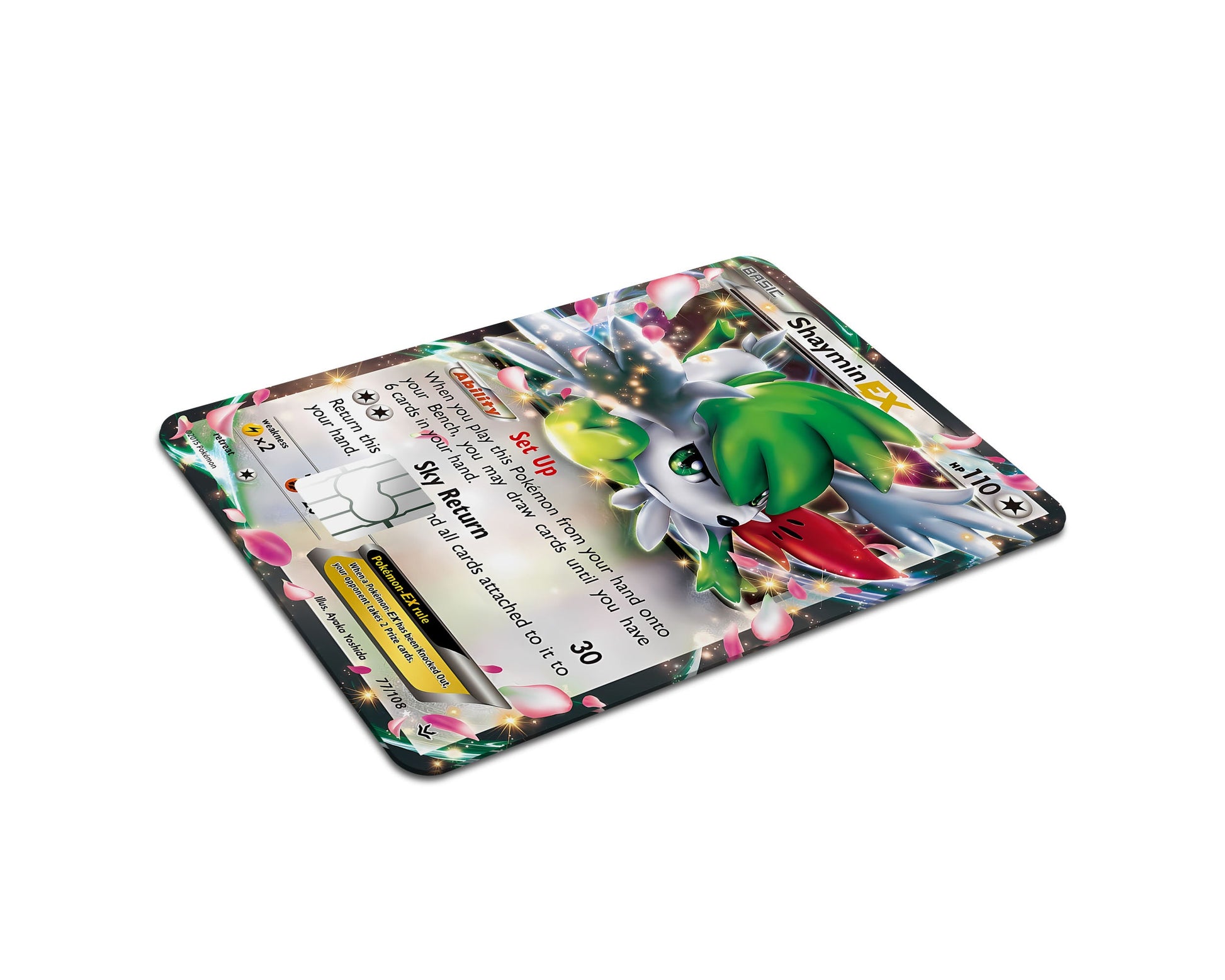Anime Town Creations Credit Card Shaymin Pokemon Card Full Skins - Anime Pokemon Credit Card Skin