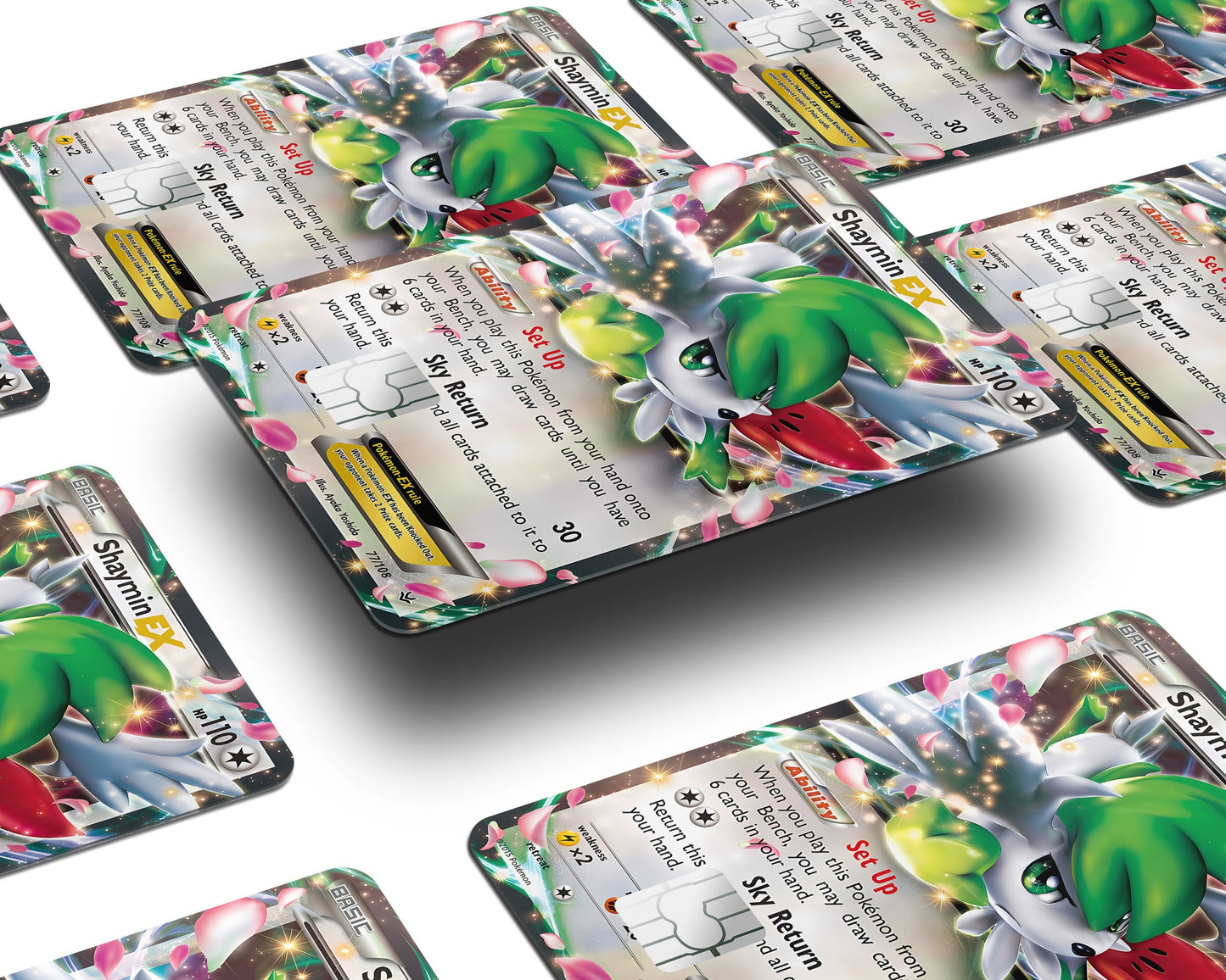 Anime Town Creations Credit Card Shaymin Pokemon Card Window Skins - Anime Pokemon Credit Card Skin
