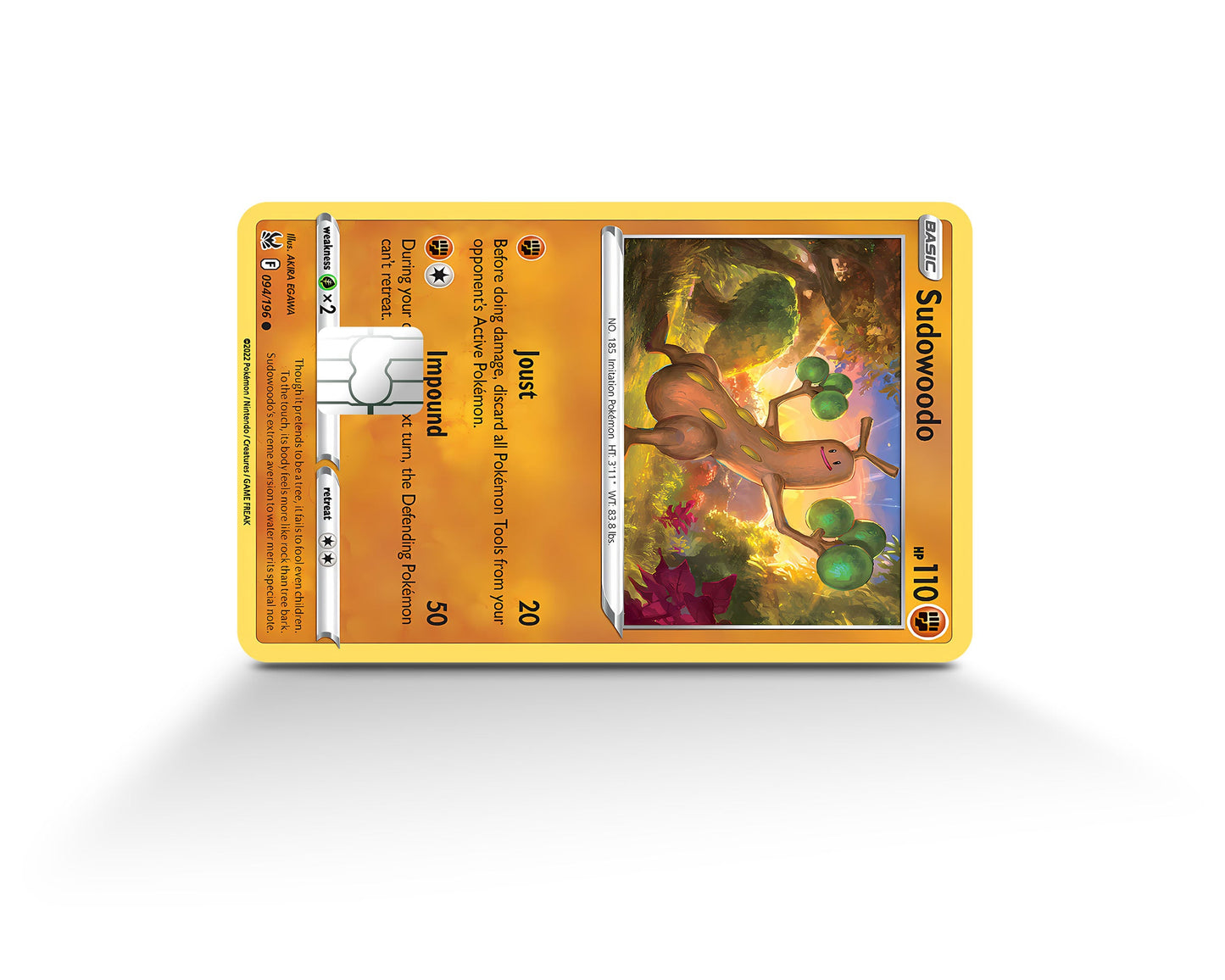 Anime Town Creations Credit Card Sudowoodo Pokemon Card Full Skins - Anime Pokemon Credit Card Skin