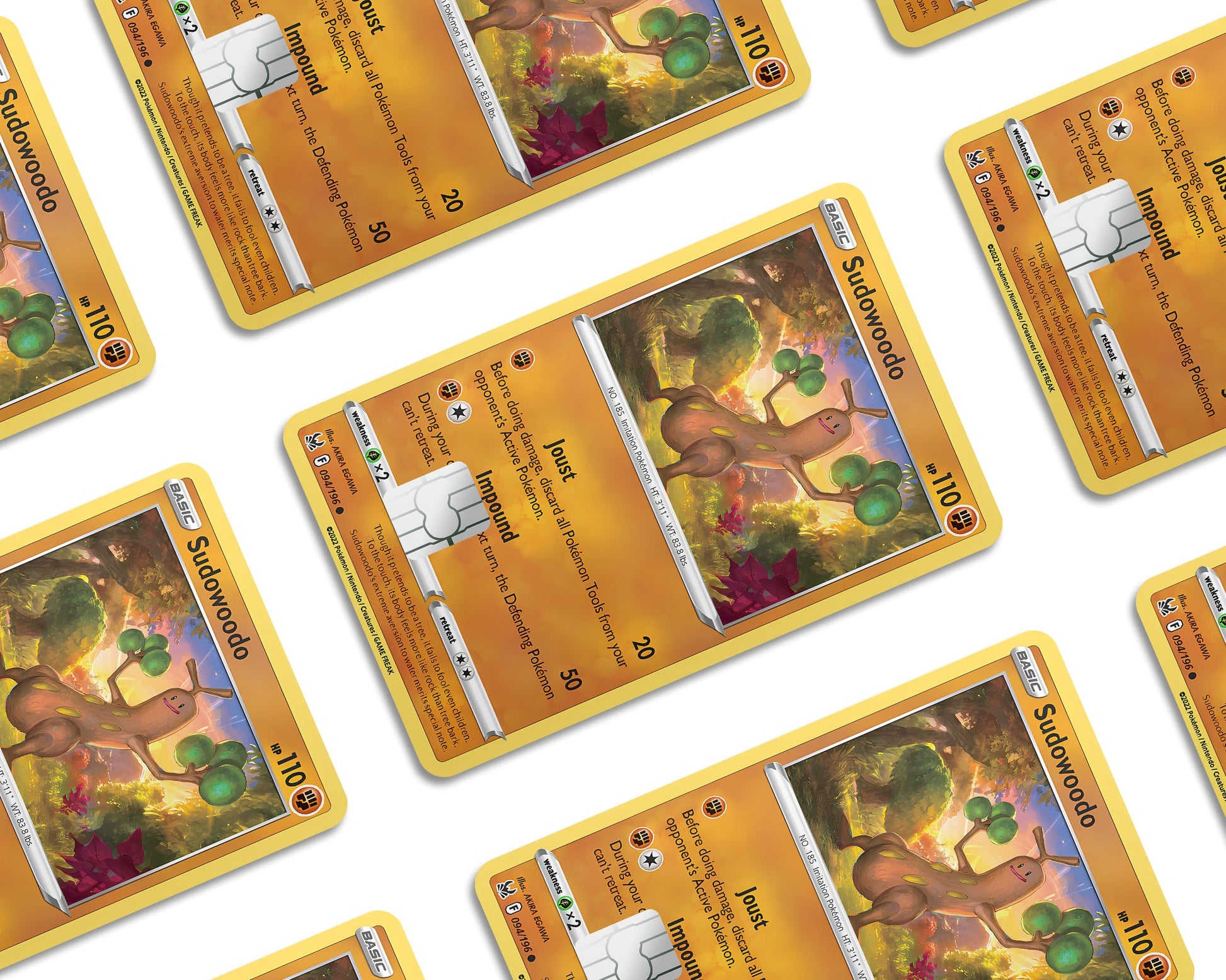 Anime Town Creations Credit Card Sudowoodo Pokemon Card Window Skins - Anime Pokemon Credit Card Skin
