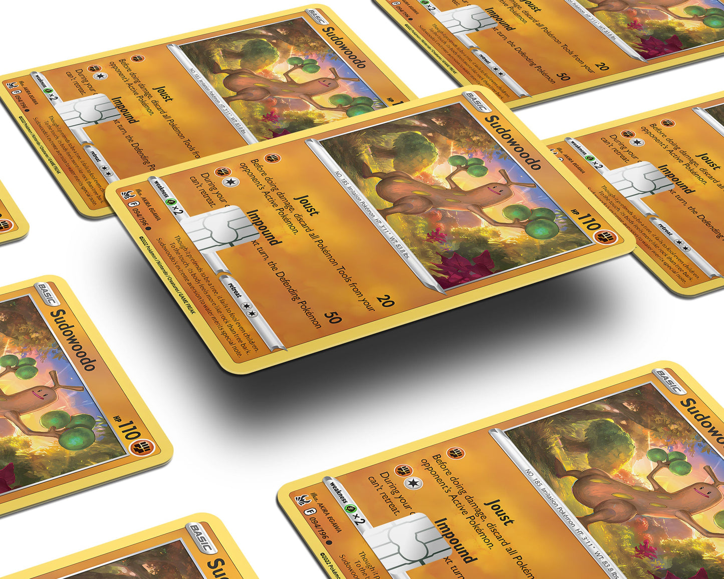 Anime Town Creations Credit Card Sudowoodo Pokemon Card Window Skins - Anime Pokemon Credit Card Skin