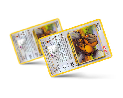 Anime Town Creations Credit Card Tauros Pokemon Card Full Skins - Anime Pokemon Credit Card Skin