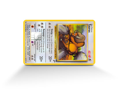Anime Town Creations Credit Card Tauros Pokemon Card Full Skins - Anime Pokemon Credit Card Skin