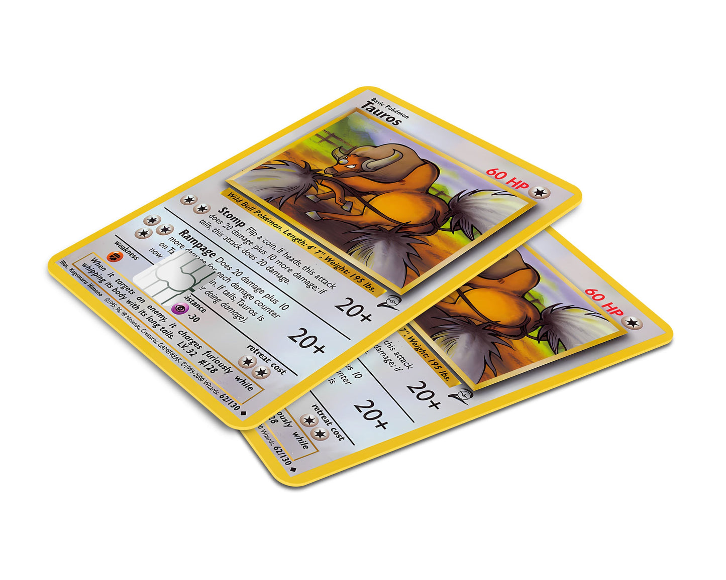 Anime Town Creations Credit Card Tauros Pokemon Card Window Skins - Anime Pokemon Credit Card Skin