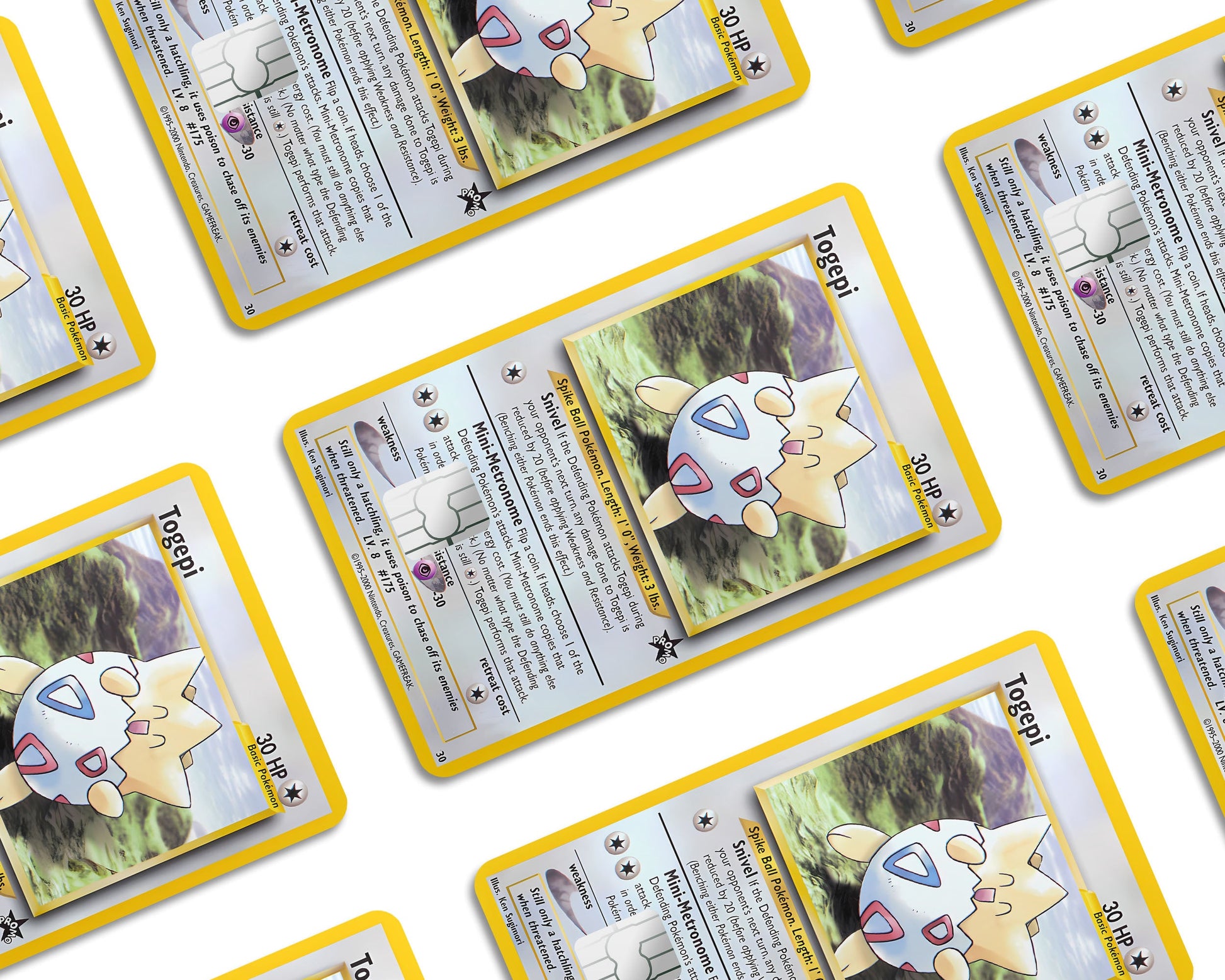 Anime Town Creations Credit Card Togepi Pokemon Card Window Skins - Anime Pokemon Credit Card Skin