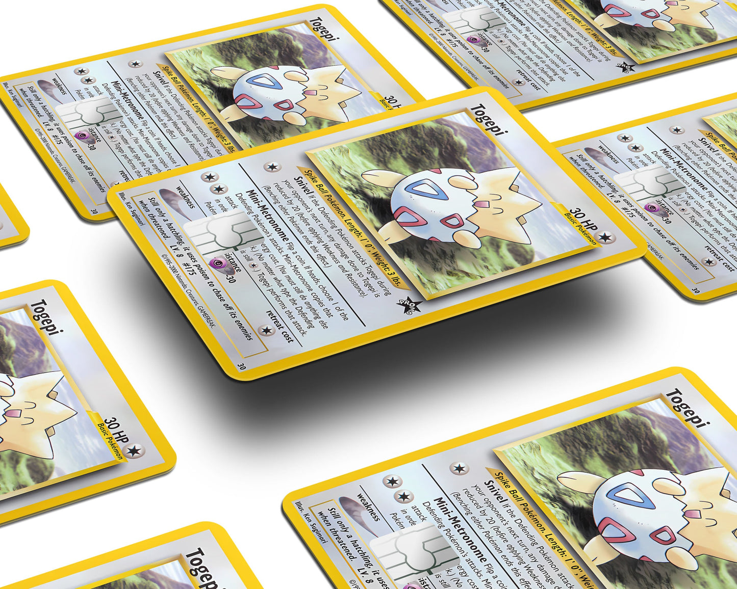 Anime Town Creations Credit Card Togepi Pokemon Card Window Skins - Anime Pokemon Credit Card Skin