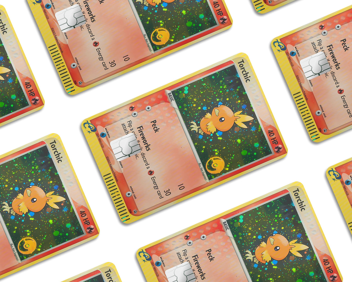 Anime Town Creations Credit Card Torchic Pokemon Card Window Skins - Anime Pokemon Credit Card Skin