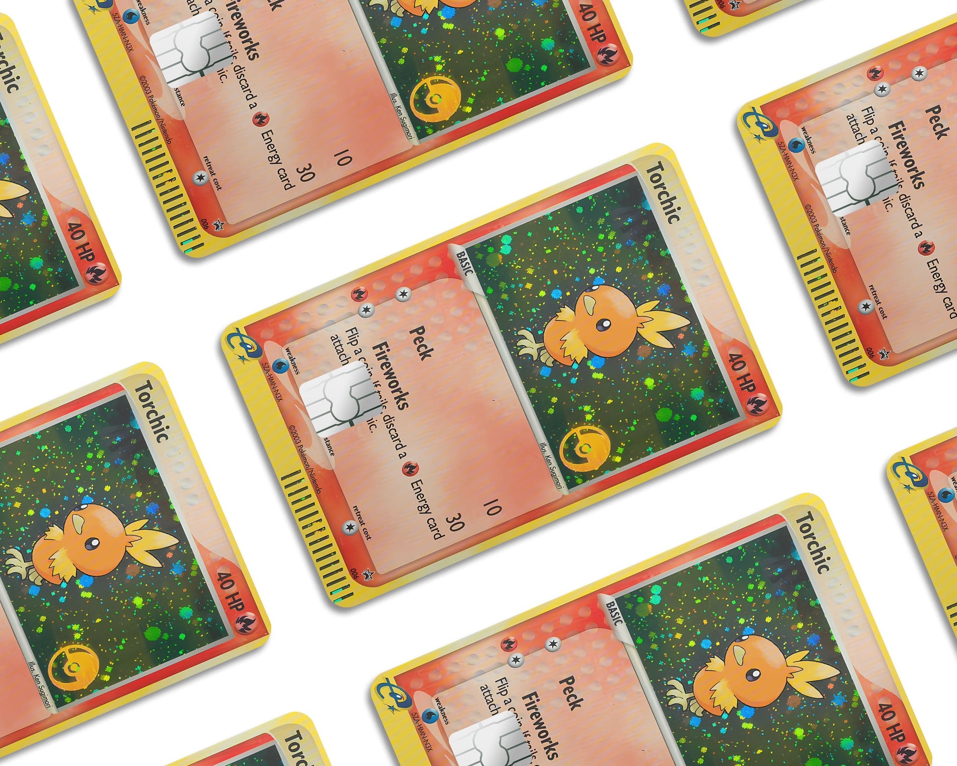 Anime Town Creations Credit Card Torchic Pokemon Card Window Skins - Anime Pokemon Credit Card Skin