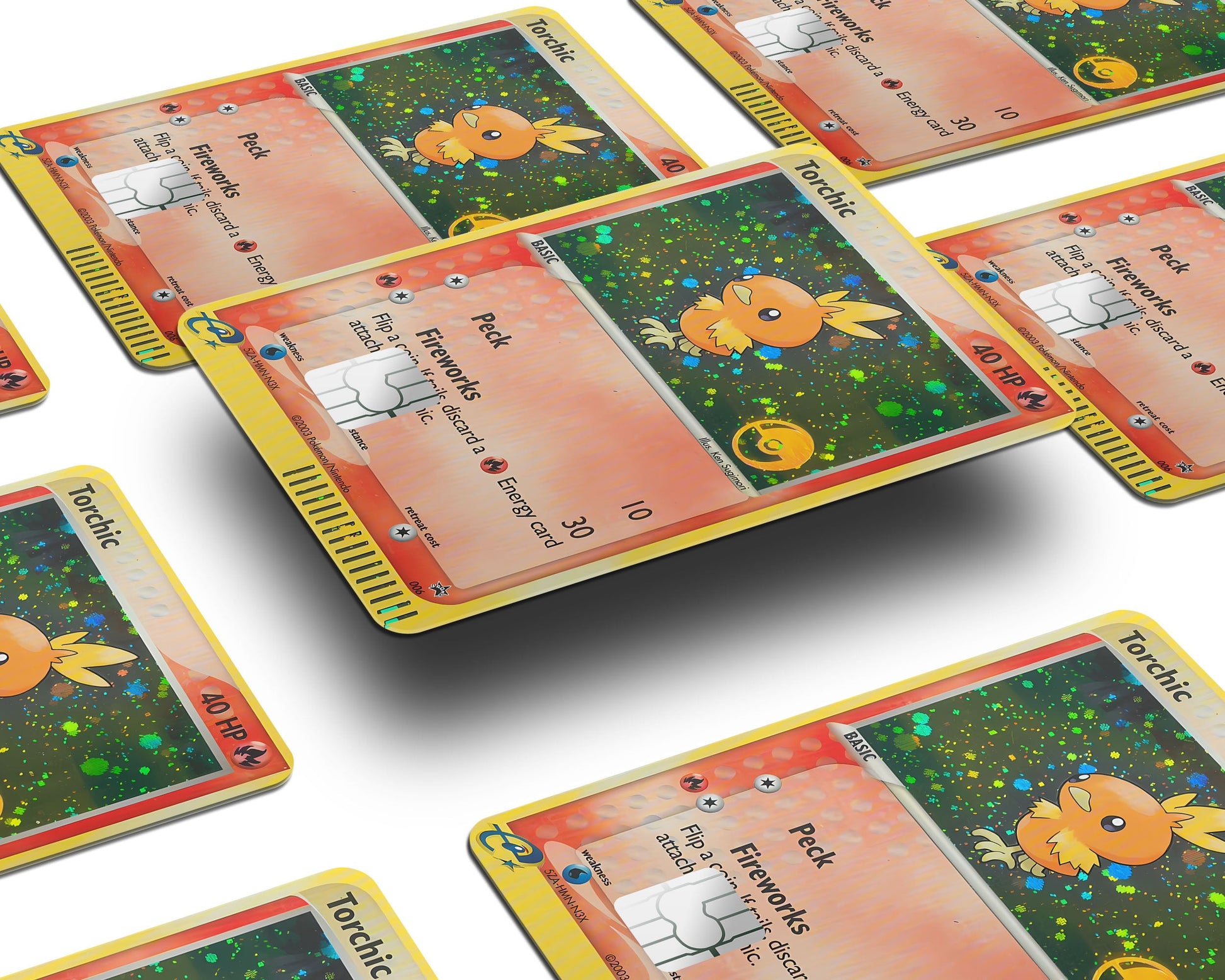 Anime Town Creations Credit Card Torchic Pokemon Card Window Skins - Anime Pokemon Credit Card Skin
