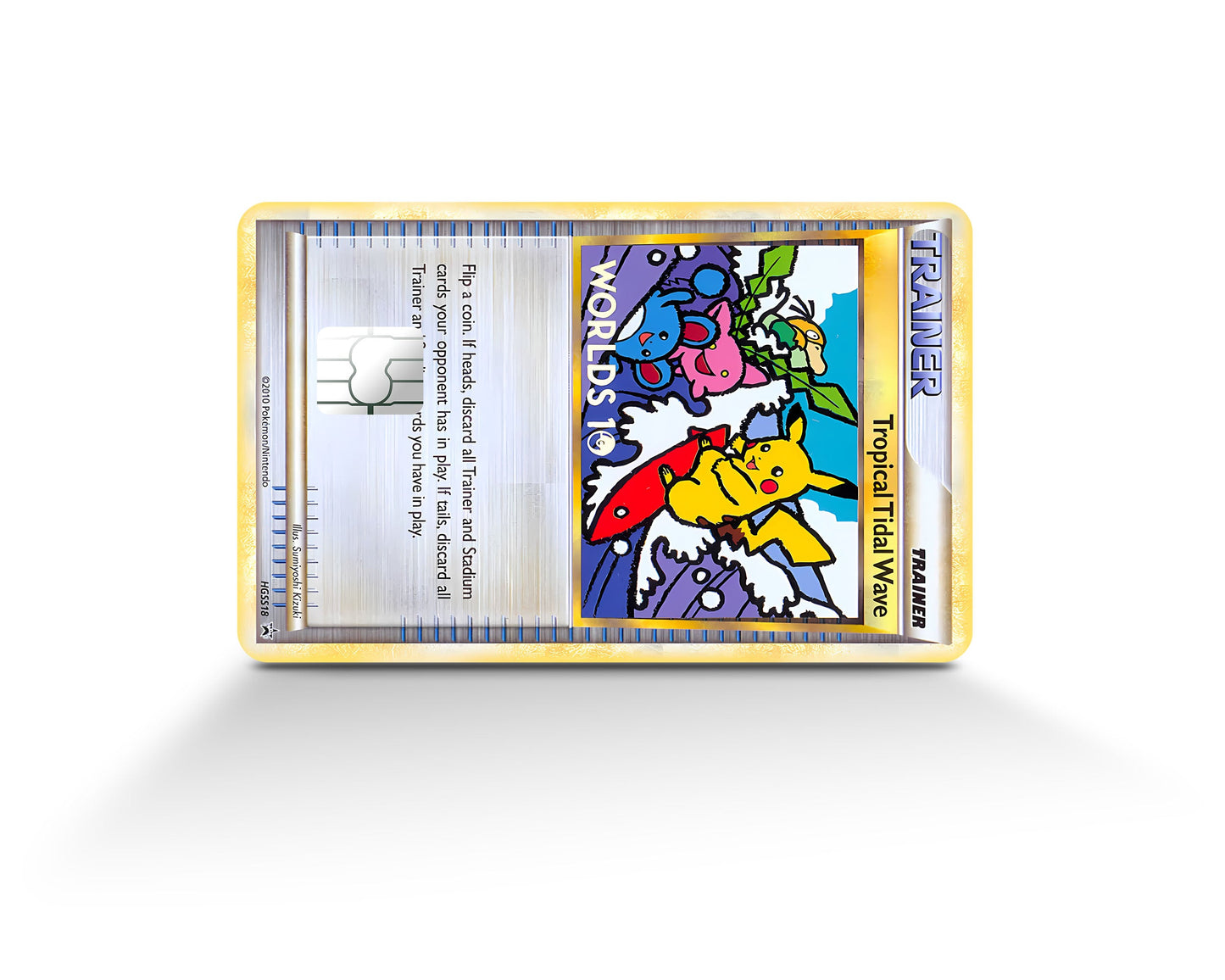 Anime Town Creations Credit Card Tropical Tidal Wave Pokemon Card Full Skins - Anime Pokemon Credit Card Skin